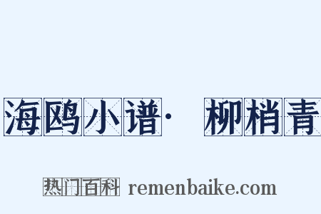 海鸥小谱·柳梢青是什么意思的图片